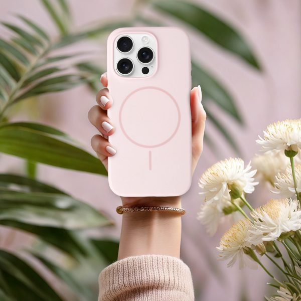 Magsafe Slim Silicone for Iphone 15 light pink