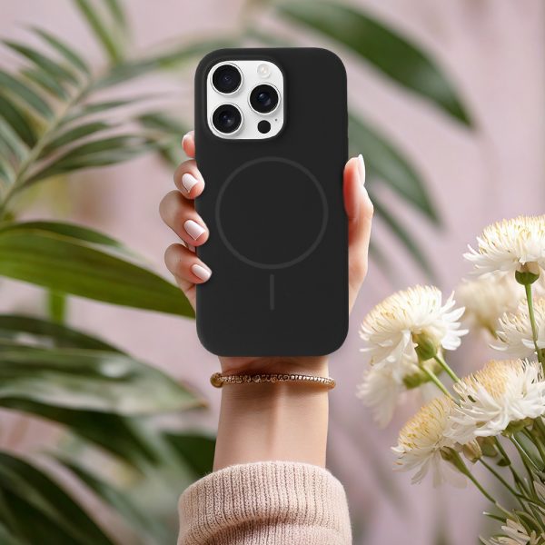 Magsafe Slim Silicone for Iphone 15 Pro black