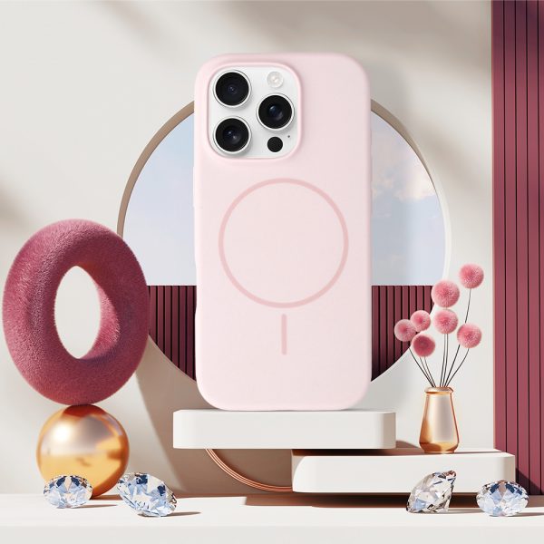 Magsafe Slim Silicone for Iphone 15 Pro light pink