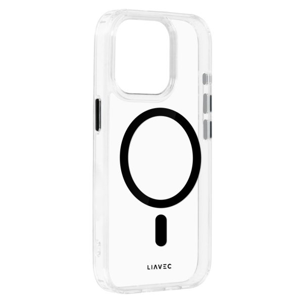 Liavec Glossy Magsafe Clear Case do Iphone 13/14 black