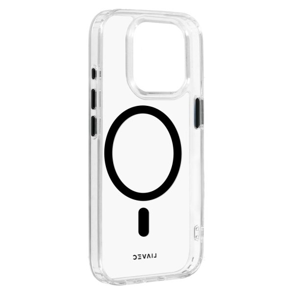 Liavec Glossy Magsafe Clear Case do Iphone 13/14 black