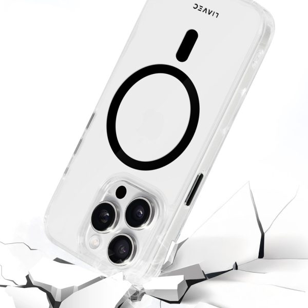 Liavec Glossy Magsafe Clear Case do Iphone 13/14 black