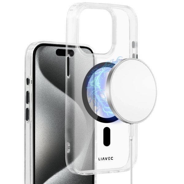 Liavec Glossy Magsafe Clear Case do Iphone 13/14 black