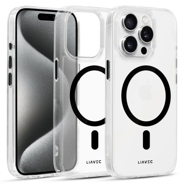 Liavec Glossy Magsafe Clear Case do Iphone 13/14 black