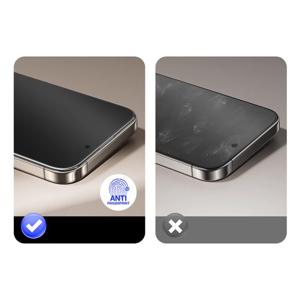 Tel Protect Full Glue 6D Matt Tempered Glass for Samsung Galaxy S24 Black (with fingerprint unlock)