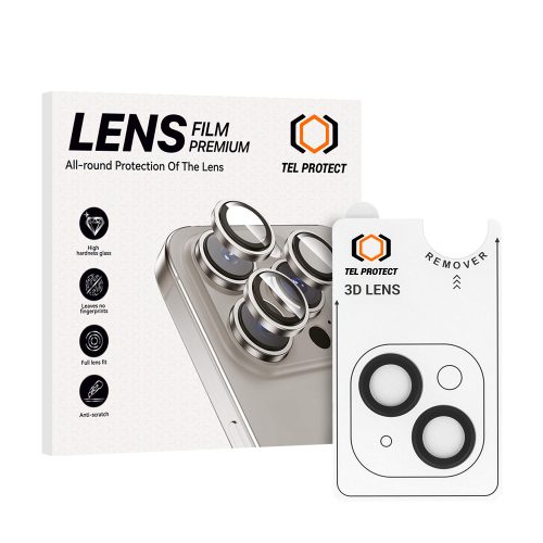Tempered glass Tel Protect 3D Lens on camera for Iphone 13/13 Mini black