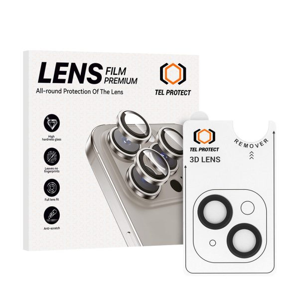 Tempered glass Tel Protect 3D Lens on camera for Iphone 13/13 Mini black