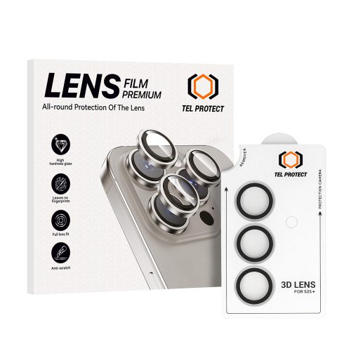 Tempered glass Tel Protect 3D Lens on camera for Samsung Galaxy S23 transparent