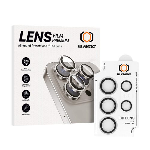 Tempered glass Tel Protect 3D Lens on camera for Samsung Galaxy S24 Ultra transparent