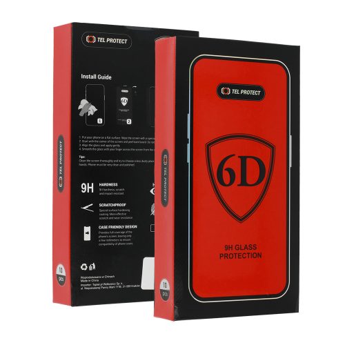 Tel Protect Full Glue 6D Tempered Glass for SAMSUNG GALAXY A56 5G Black