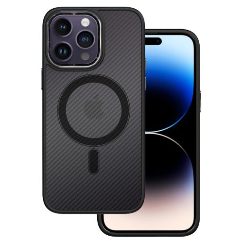 Tel Protect Magnetic Carbon Case for Iphone 15 Plus Black