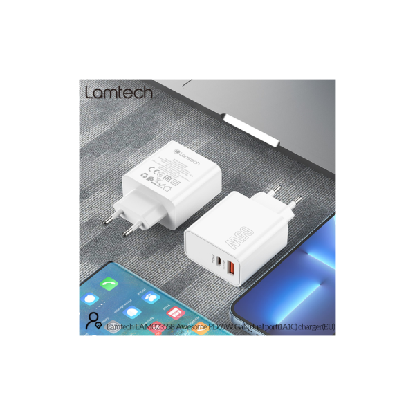 LAMTECH CHARGER USB QC3.0/TYPE C 65W