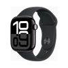 Apple Watch (Series 10 2024) Gps 42mm Aluminium Jet Black Case με Sport Band S/M Black EU