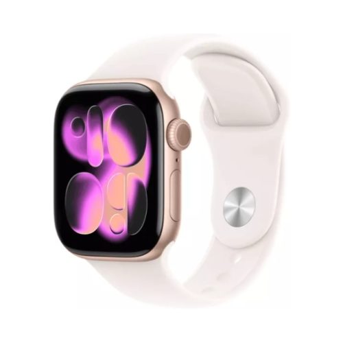 Apple Watch (Series 11 2025) Gps 42mm Rose Gold Aluminium Case με Sport Band S/M Light Blush EU