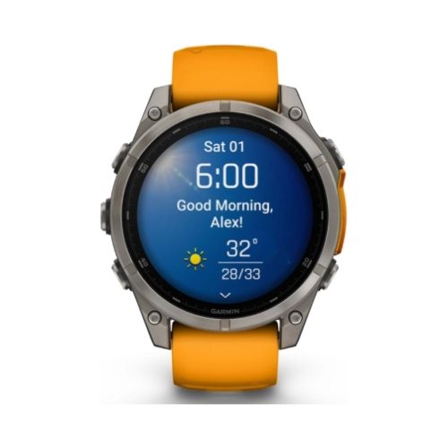 Garmin Watch Fenix 8 Amoled Sapphire GPS 47mm Graphit/Titanium Titan EU
