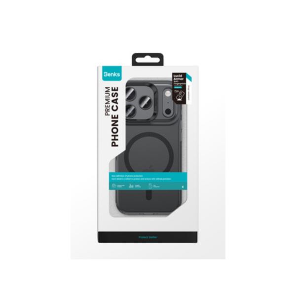 Benks Magnetic Lucid Armor Case - iPhone 17 Pro Case with Camera Control Button - Black