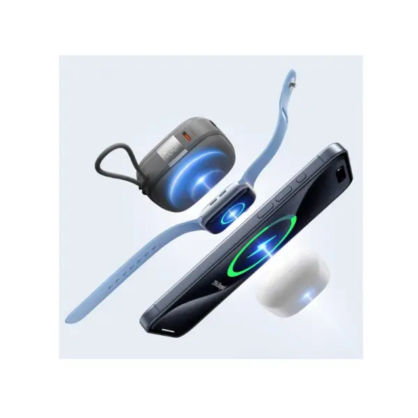 Power Bank Veger MagCore 3in1 W1185 10000mAh PD20W Wireless Charging  for Apple iPhone, Watch & AirPods - Grey