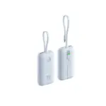 Power Bank Veger K1 10000mAh 35W PD Digital Display  With Built In Lightning & USB-C Cable Sky Blue