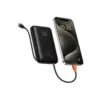 Power Bank Veger K2 20000mAh 35W PD Digital Display  With Built In Lightning & USB-C Cable Black