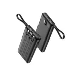 Power Bank VEGER C10 W1116 10000mAh Build in 4 Cables Usb C Lightning